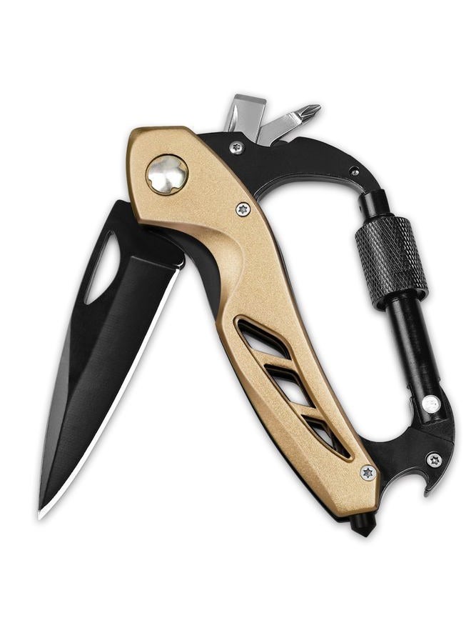 FUNBRO Multitool knife, Gift for Men (Gold) - Image 1