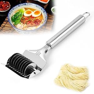 Pavan E Commerce Stainless Steel Pasta Maker Spaghetti Cutter Fettuccine Noodle Lattice Roller Dough Docker for Kitchen Cooking Pack of 1 Noodle Cutter L S 1 4  - Image 2
