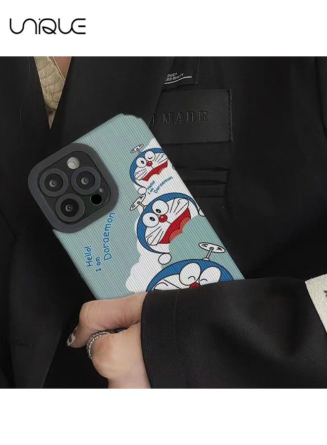 يونيك متوافق مع حافظات ايفون 15 برو ماكس، حافظات دورايمون، حافظات شخصيات كرتونية - حافظات هاتف أنيقة ولطيفة - حماية من السقوط من مادة TPU - Image 3