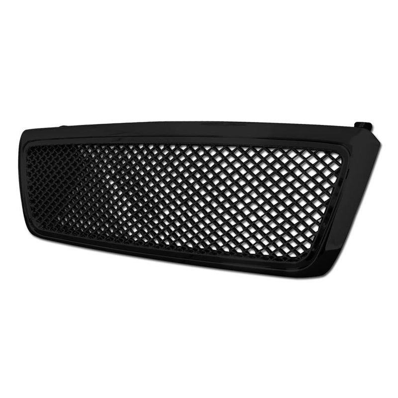 TLAPS 7422441064084 Compatible With 20042008 Ford F150 Glossy Black Mesh Front Bumper Grill Grille