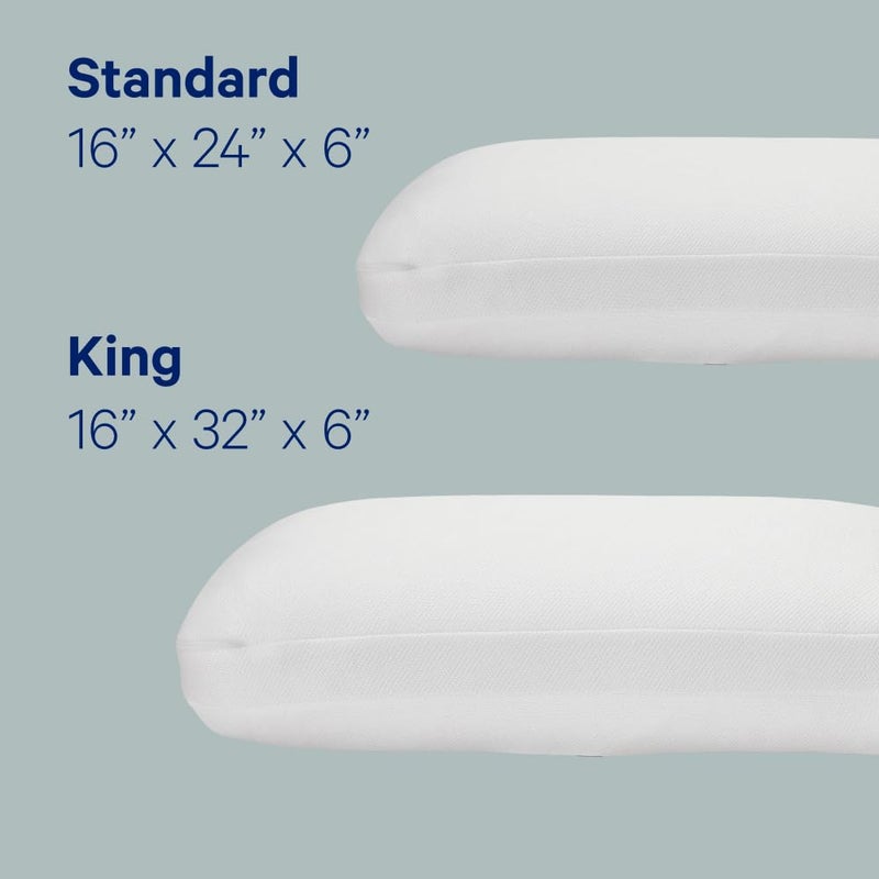 Casper Sleep Essential Cooling Hybrid Pillow, King Size â€“ Dual-Sided Foam & Down-Alternative Fill, Medium Feel, Cooling Cover, Supports Side Sleepers, Breathable & Pressure-Relieving - Image 5