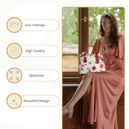 Signare Tapestry Hand Shoulder Bag Cross Body Purses Handbag Satchel Bag for Women In Hummingbird and Flower Design|CONV-HUMM - Image 5