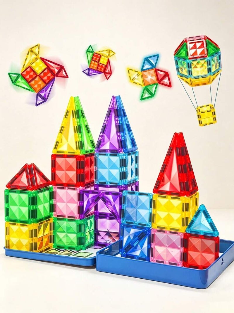 Magnetic Building Blocks Toy Set for Kids 3+, 40/68/98pcs Creative Educational STEM Toy, Boys & Girls Gift