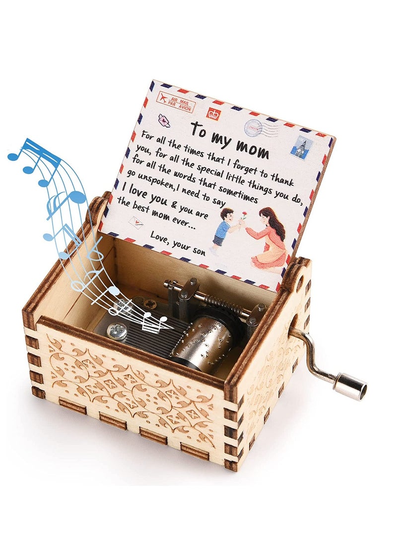Barakah Birthday Music Box Gifts for Mom from Son, You are My Sunshine Mechanism Vintage Cute Personalized Son to Mothers Day - Image 1