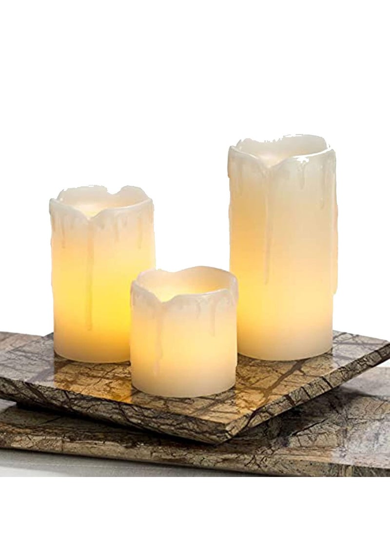 Infispace INFISPACE ® Wireless Realistic Swinging Flame-Less LED Glass Finish Candles (Ivory, H= 10 x 12 x 15 cm; D= 8 cm)  - Image 3