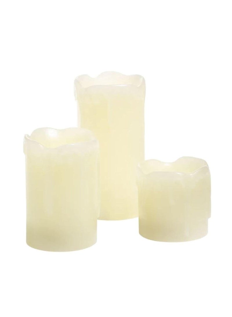 Infispace INFISPACE ® Wireless Realistic Swinging Flame-Less LED Glass Finish Candles (Ivory, H= 10 x 12 x 15 cm; D= 8 cm)  - Image 2
