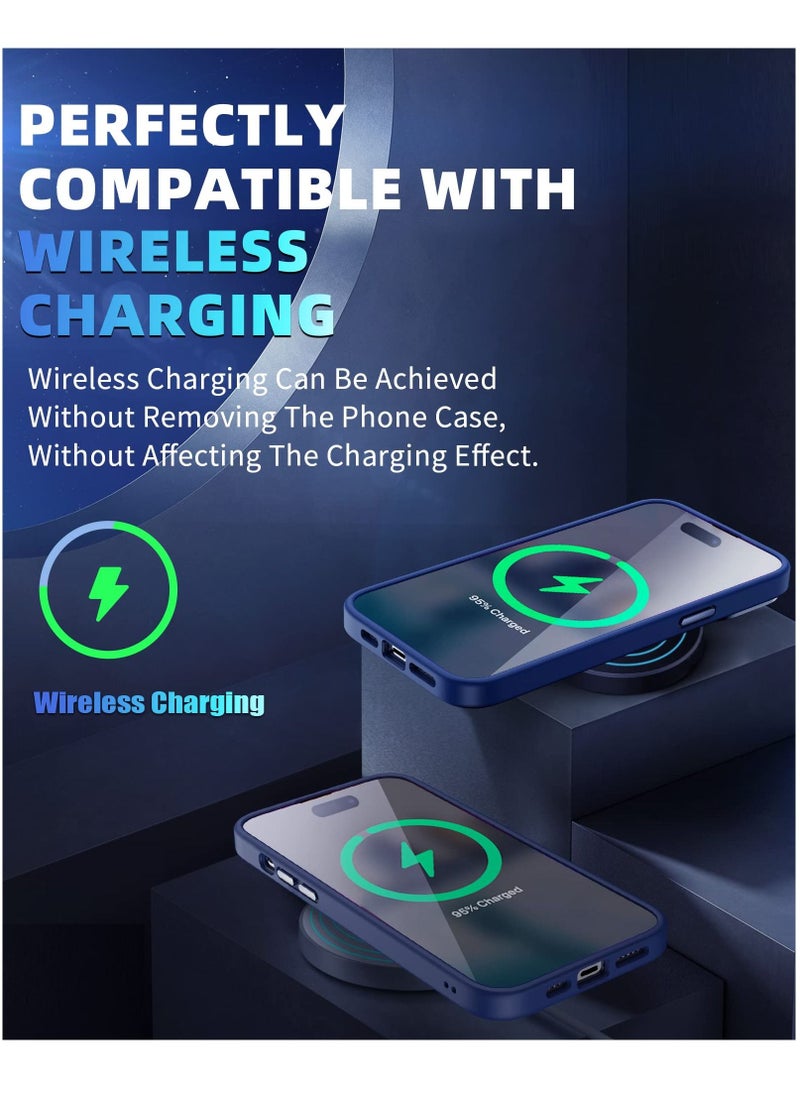 KASTWAVE - Designed for iPhone 14 Pro Max Case 6.7inch, Military Grade Drop Protection, Skin-Friendly PC Back, Advanced Camera Protection Ring, Anti-Scratch Anti-Fingerprint for iPhone 14 Pro Max (Deep Blue) - Image 1