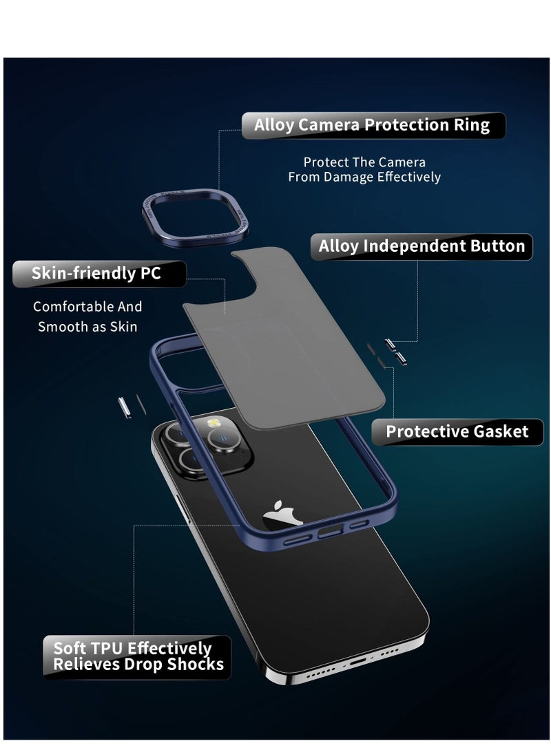 KASTWAVE - Designed for iPhone 14 Pro Max Case 6.7inch, Military Grade Drop Protection, Skin-Friendly PC Back, Advanced Camera Protection Ring, Anti-Scratch Anti-Fingerprint for iPhone 14 Pro Max (Deep Blue) - Image 1