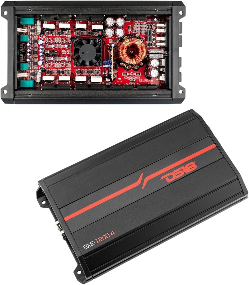 DS18 مضخم صوت السيارة DS18 SXE-1200.4/BK - 4 قنوات فئة A/B 1200 وات - Image 1