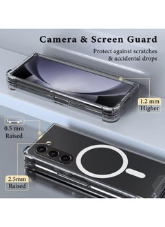 Houmt Samsung Galaxy Z Fold 6 Case Cover Magsafe Case Support Wireless Charging Hard PC Shockproof Anti Scratch Clear Protective Case Cover for Galaxy Z Fold 6  - Image 3