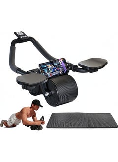 RUIYADA Exercise Roller Wheel, Automatic Rebound Abdominal Wheel Smart Counter and Knee Pad, Abs Roller Wheel Suitable for Core and Abdominal Muscle Exercise Equipment  - Image 1