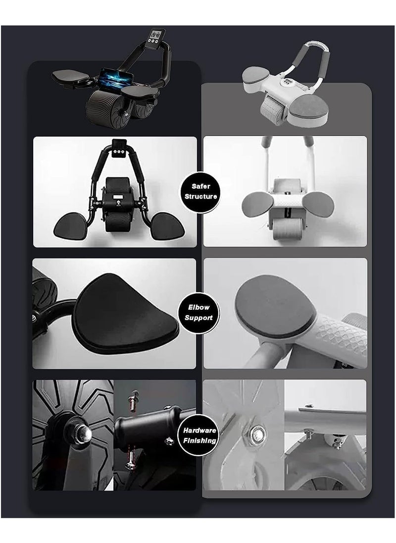 RUIYADA - Exercise Roller Wheel, Automatic Rebound Abdominal Wheel Smart Counter and Knee Pad, Abs Roller Wheel Suitable for Core and Abdominal Muscle Exercise Equipment - Image 1