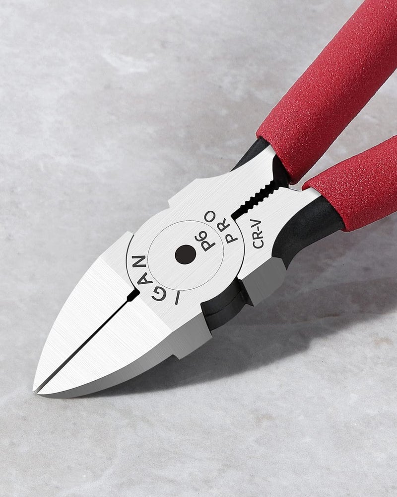 IGAN-P6 Wire Cutters (Pack of 2), 6-inch Ultra Sharp & Powerful Side-cutting Pliers with Longer Flush Cutting Edge, Ideal Wire Cutter for Crafts, Floral, Electrical & Any Clean Cut Needs - Image 3