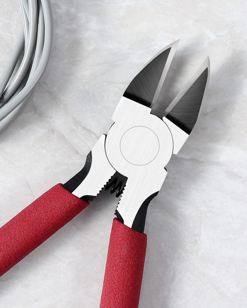 IGAN-P6 Wire Cutters (Pack of 2), 6-inch Ultra Sharp & Powerful Side-cutting Pliers with Longer Flush Cutting Edge, Ideal Wire Cutter for Crafts, Floral, Electrical & Any Clean Cut Needs - Image 4
