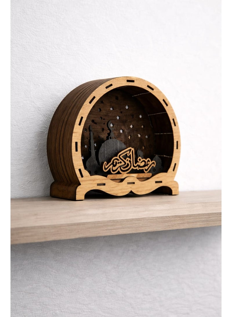 3D wooden Ramadan Kareem decoration lighting - Image 2