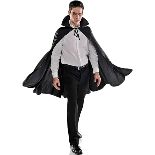 Amscan Black Cape Vampire Costume - One Size Fits Most (1 Count) - Stunning Style for Halloween, Cosplay, & Parties - Image 4