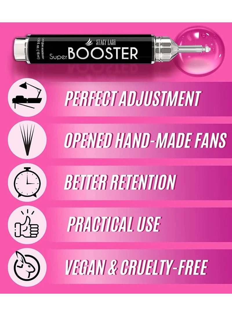 Stacy Lash Stacy Lash Super Booster for Eyelash Extensions / 0.50fl. oz. / 15ml / Eyelash Primer/Accelerated Lash Bond/Lash Extension Glue Activator/Professional Use/Lash Tech Supplies/for Low Humidity  - Image 3