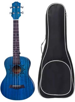 Megarya MegArya Ukulele 24" Concert Size Professional Solid Mahogany Wood with Padded Bag (Blue)  - Image 1