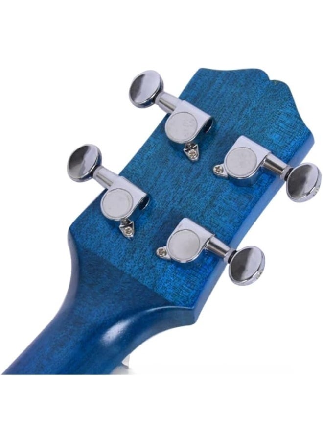 Megarya MegArya Ukulele 24" Concert Size Professional Solid Mahogany Wood with Padded Bag (Blue)  - Image 5