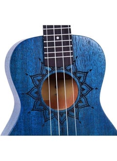 Megarya MegArya Ukulele 24" Concert Size Professional Solid Mahogany Wood with Padded Bag (Blue)  - Image 2