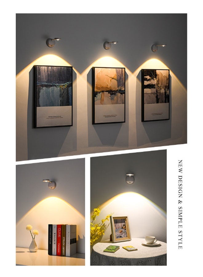 Monda LED Night Light with Motion Sensor, Rechargeable Wall Lamp with Remote Control, Multifunctional and Touch Control, 360° Rotating Wireless Spotlight, Can Timer to turn off lights, Dawn Lamp for Bedroom, Hallway, Stairs - Image 2