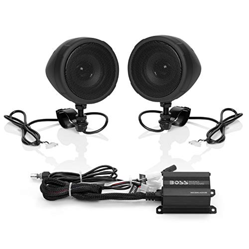 BOSS Audio Systems MCBK420B Bluetooth Speaker System - Class D Compact Amplifier, 3 Inch Weatherproof Speakers, Volume Control, Great for Use with ATVs/Motorcycles, 12 Volt Vehicles - Image 1