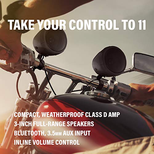 BOSS Audio Systems MCBK420B Bluetooth Speaker System - Class D Compact Amplifier, 3 Inch Weatherproof Speakers, Volume Control, Great for Use with ATVs/Motorcycles, 12 Volt Vehicles - Image 5