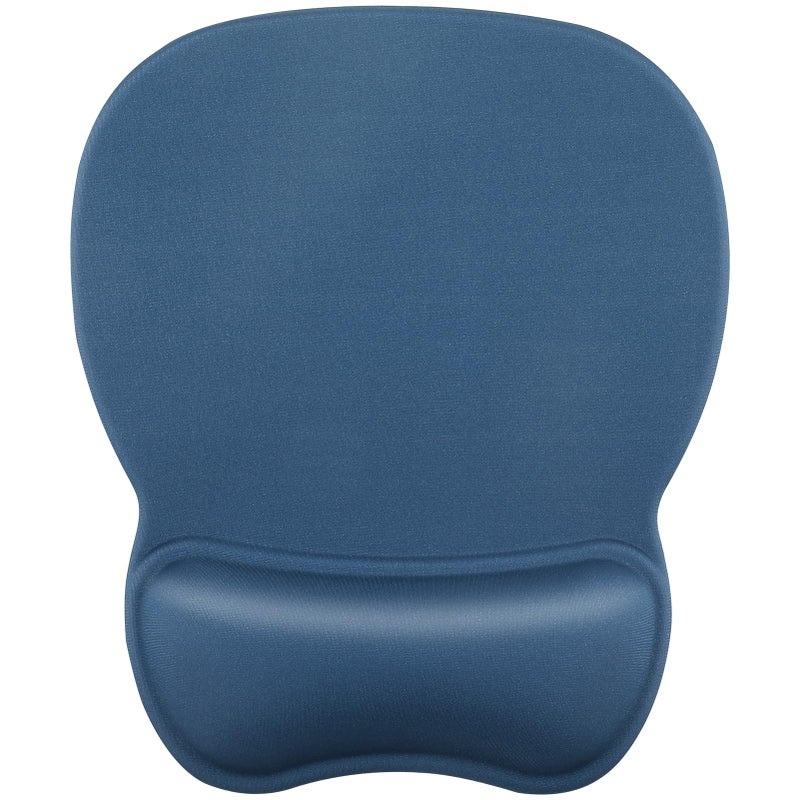 MROCO Ergonomic Mouse Pad with Gel Wrist Rest, Smooth Wrist Support Surface, Non-Slip PU Base for Pain Relief, Comfortable Mousepad for Computer, Laptop, Office & Home, 9.4 x 8.1 in, Navy Blue - Image 1