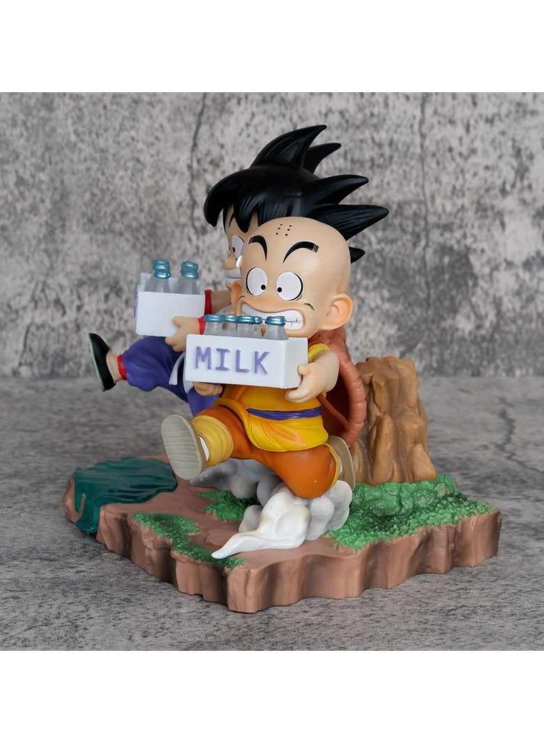 general Dragon Ball Wukong Klin's childhood practice and milk delivery figures highly restore the image of anime characters - Image 3