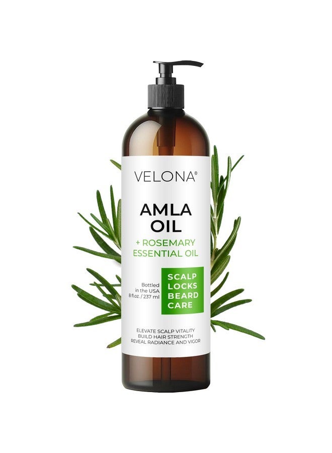 velona Organic Amla Oil with Rosemary - 8 oz | Promoting Hair, Scalp, Eyelash and Eyebrow Growth | 100% Natural and Pure - Image 1