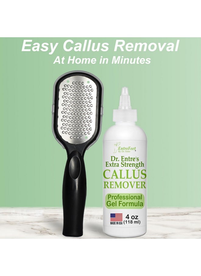 EntreFeet - Dr. Entre'S Callus Remover Gel & Foot File: Extra Strength Callus Remover For Feet Foot Callus Remover Care Pedicure Tools Supplies Spa Kit Dead Skin Scrubber 4 Oz - Image 1