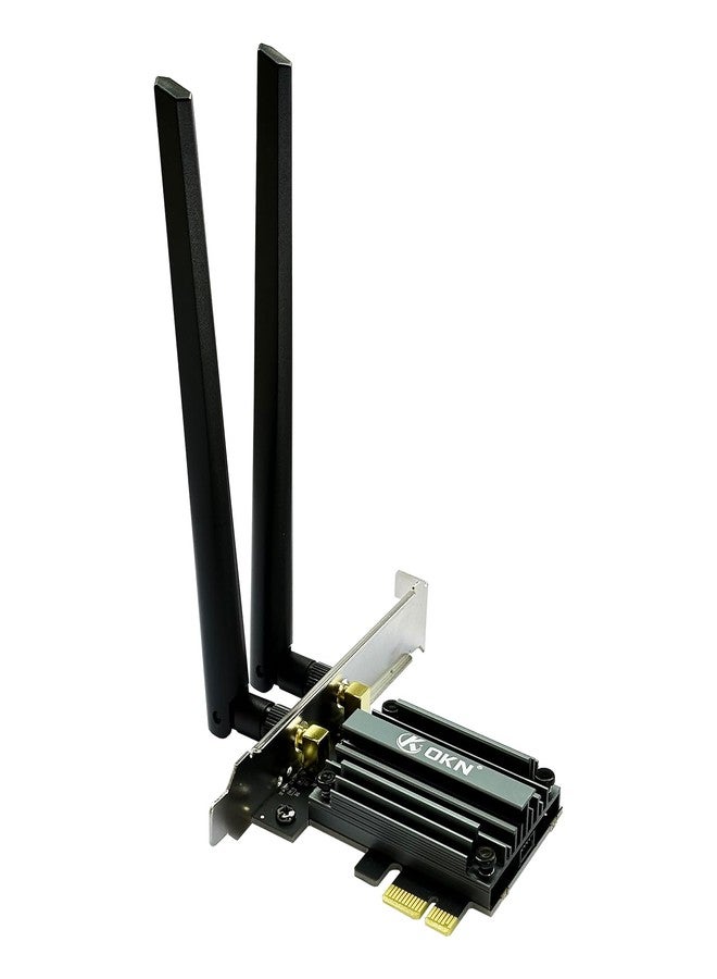 OKN WiFi 7 PCIE Card 9.3Gbps 802.11BE WiFi 6E Card with Bluetooth 5.4 Tri-Band 4K QAM 320MHz WiFi 7 BE200 Inside Wireless Network Adapter for PC Desktop Supports Windows 11 64bit - Image 1
