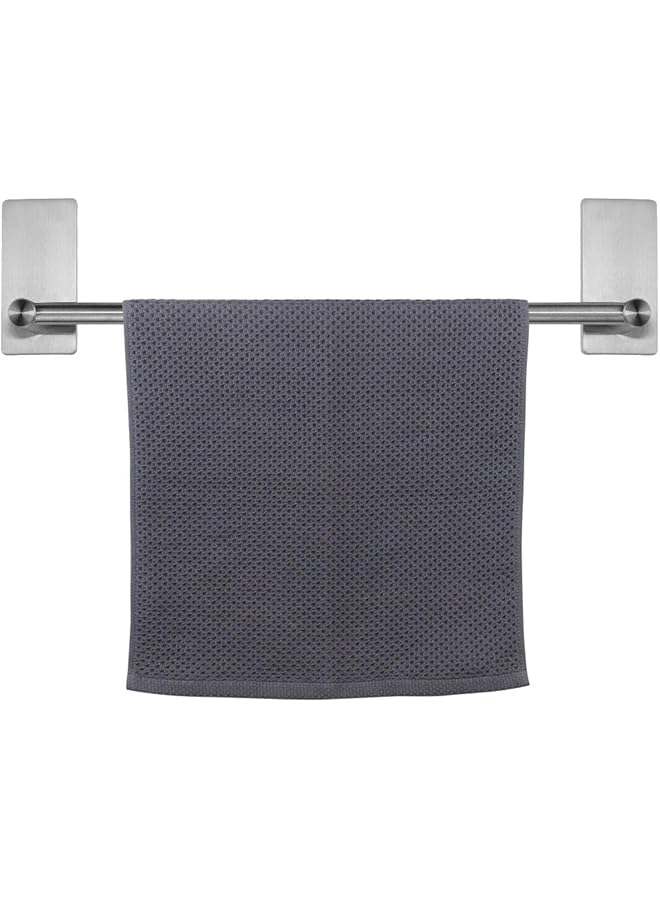 promass Self Adhesive Bathroom Towel Bar- Stainless Steel Bath Wall Shelf Rack Hanging Towel Stick On Sticky Hanger Contemporary Style, NO Drilling (1 Pack, Brushed Nickel, 16-Inch Towel Rack) - Image 1