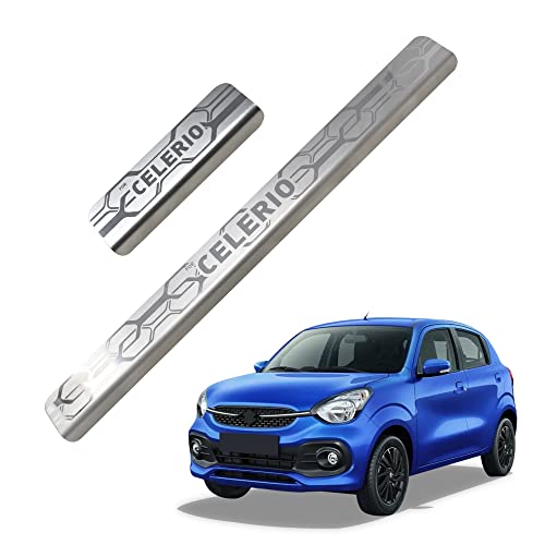 GFX Car Door Still Guard - Stainless Steel, Protects Painted Edges from Scuffs or Scratches Compatible with Celerio Set of 4Pcs (After-Market) Model - 2021 Onwards - Image 1