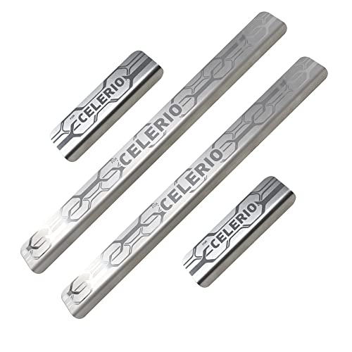 GFX Car Door Still Guard - Stainless Steel, Protects Painted Edges from Scuffs or Scratches Compatible with Celerio Set of 4Pcs (After-Market) Model - 2021 Onwards - Image 2