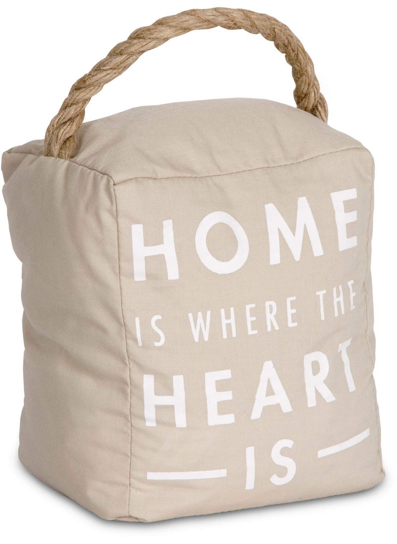Pavilion Gift Company Pavilion Gift Company 72191 Home is Where The Heart is Door Stopper 5 x 6 White 
