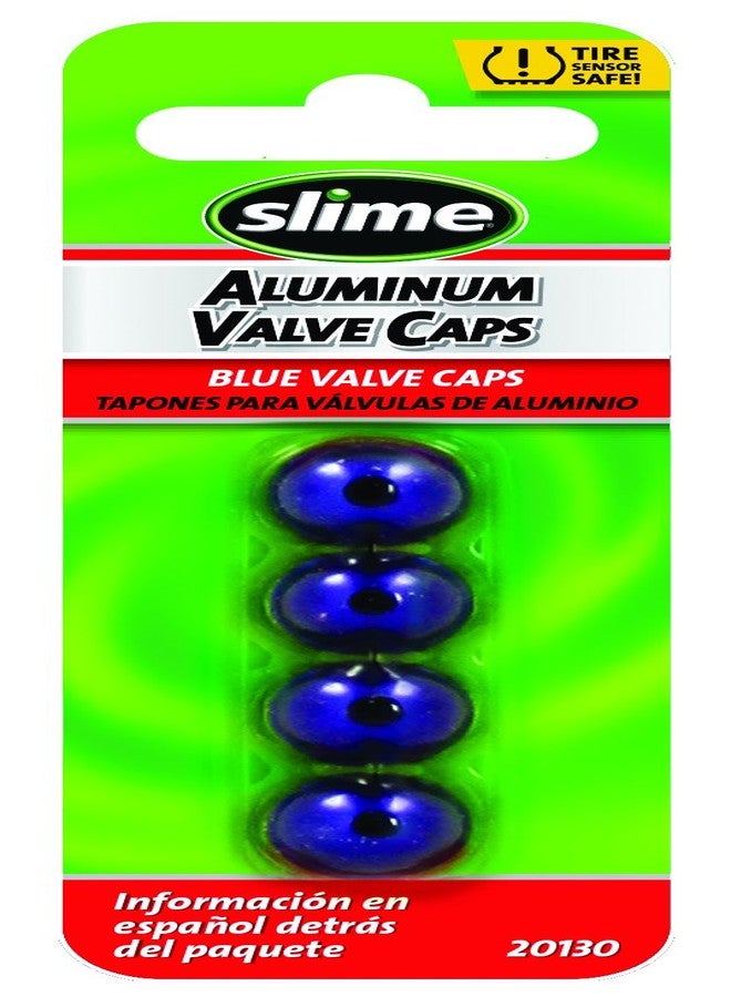 Slime 20130 Custom Series Blue Anodized Valve Caps - Image 1