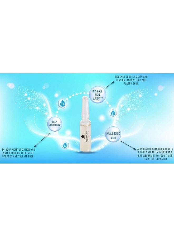 Pursonic 100% Hyaluronic Acid And Natural Moisturizing Serum Ampoule Set Anti Aging Anti Wrinkle 7 Day Treatment For All Skin Types - Image 3