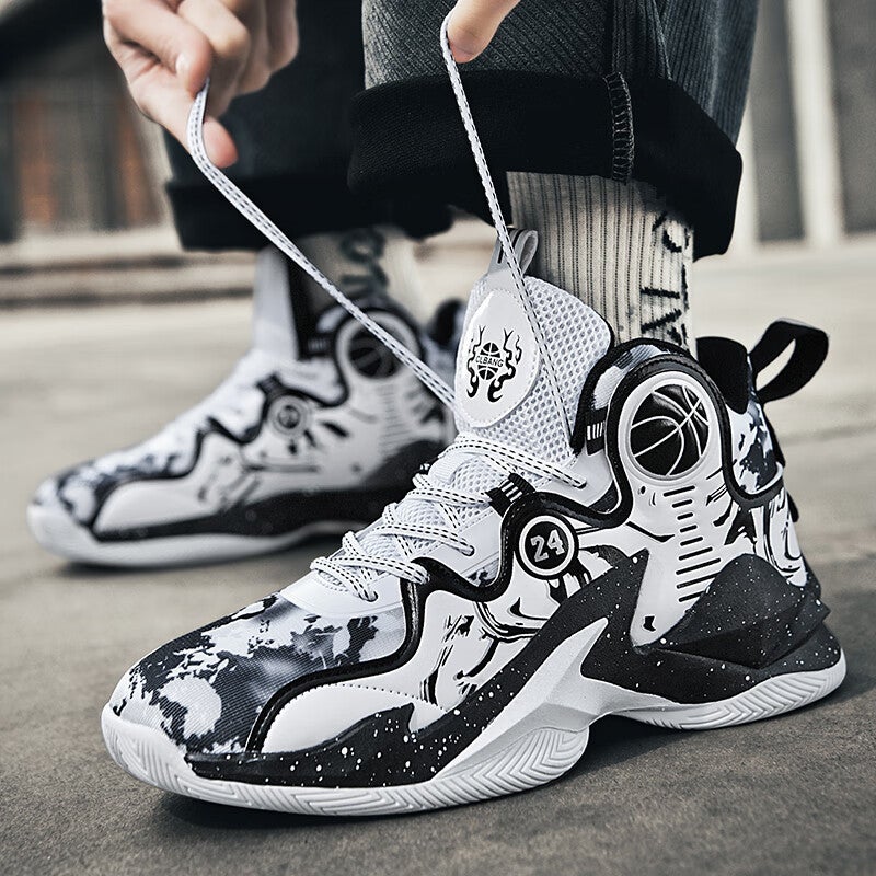 Large Size Putian Student Basketball Shoes Men'S Shoes Medium And Large Children'S Mesh Breathable Non-Slip Youth Sports Shoes - Image 2