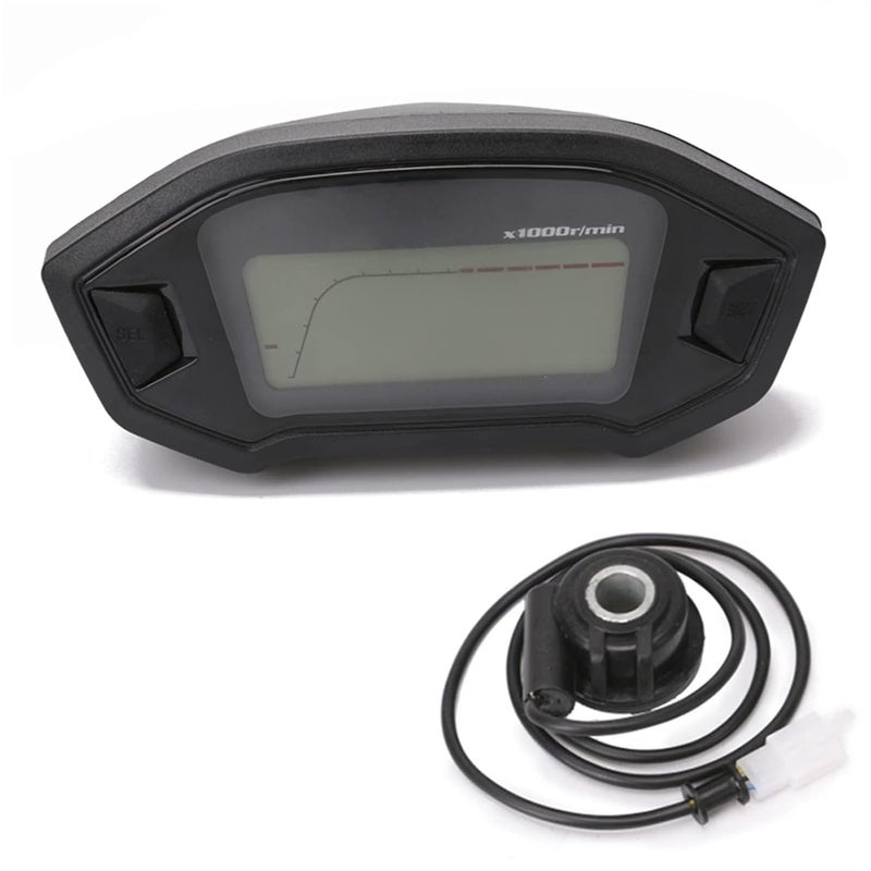 DEMULAX Universal Motorcycle LCD Digital Speedometer - Image 1