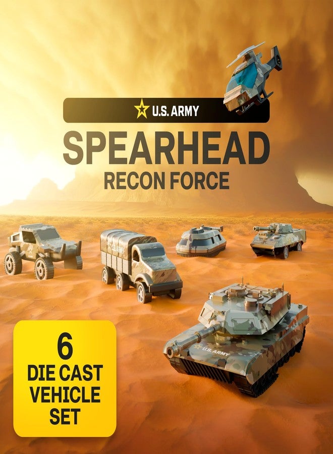 Lollipop مجموعة سيارات الجيش الأمريكي المصنوعة من الصب - 6 سيارات عسكرية للأطفال، شاحنات الجيش، جيبات، ألعاب قوة الاستطلاع للأولاد من عمر 4-7 سنوات، مجموعة ألعاب الجيش المرخصة رسميًا للمغامرات - Image 3