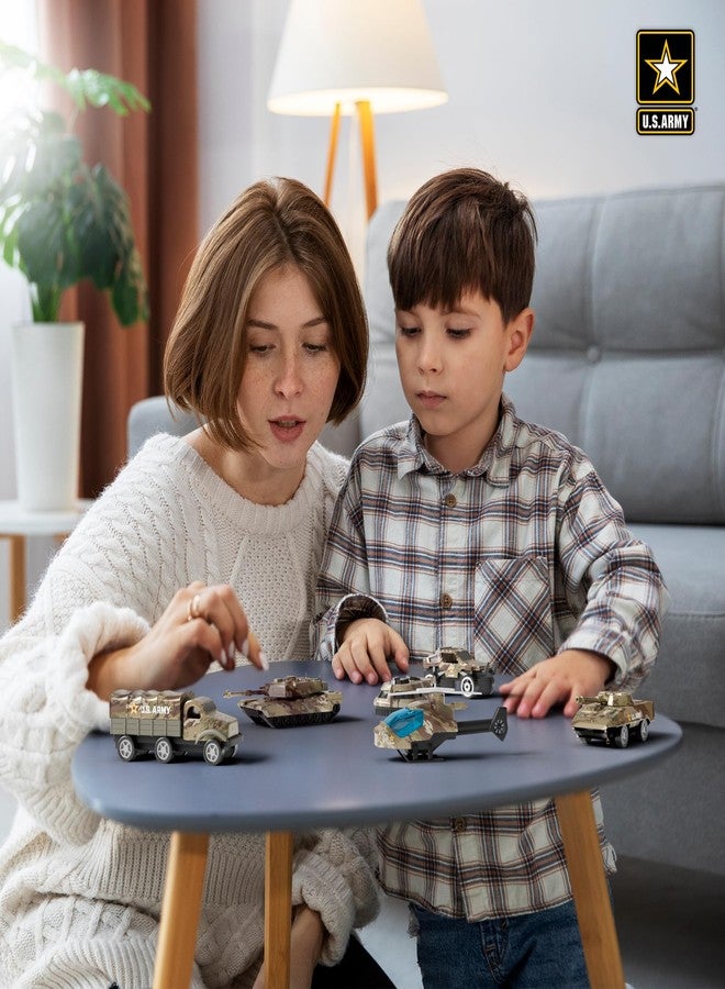 Lollipop مجموعة سيارات الجيش الأمريكي المصنوعة من الصب - 6 سيارات عسكرية للأطفال، شاحنات الجيش، جيبات، ألعاب قوة الاستطلاع للأولاد من عمر 4-7 سنوات، مجموعة ألعاب الجيش المرخصة رسميًا للمغامرات - Image 2