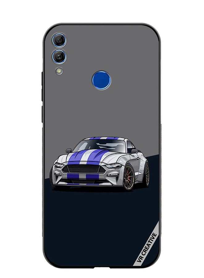 Protective Case Cover For Honor 10 Lite Corvette Design Multicolour