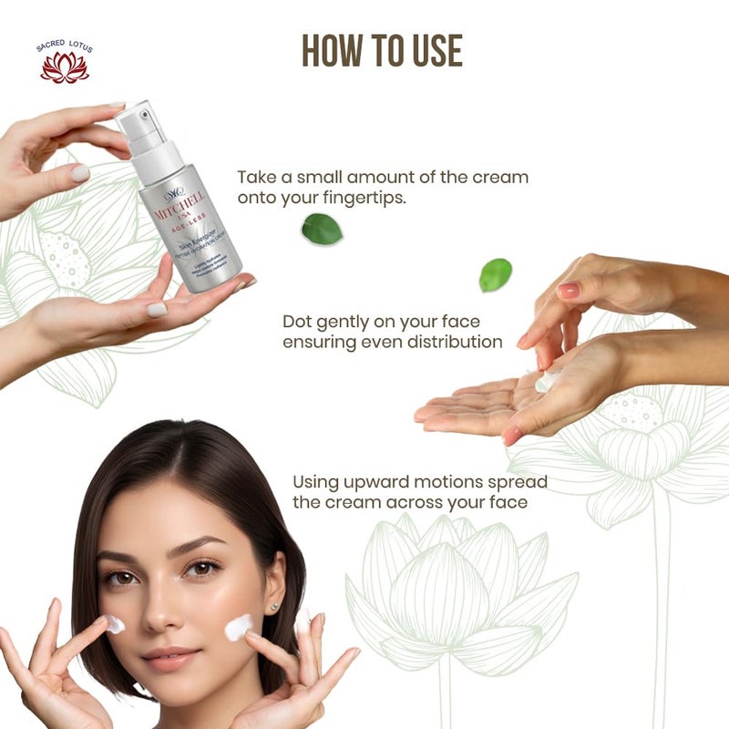 Mitchell USA Skin Energizer Peptide Moisturizer Cream for Cell Renewal Repair Hydrating Moisturizing Dry Skin Reduces Wrinkles Lotus Seed Extracts Pumpkin Seed Extracts Pine Bark Extracts Apple Extract for Unisex All Skin Type 30ml - Image 3