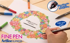 Artline Supreme Fine Pen (0.4 mm) Pen Gray  - Image 3