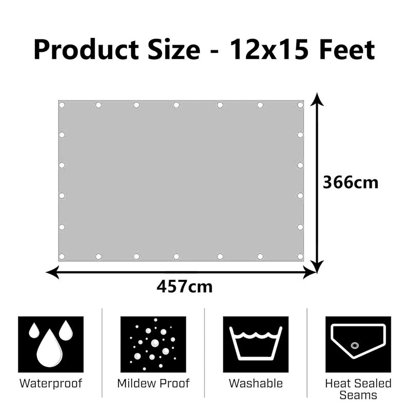 Kuber Industries Kuber Industries Pack of 2 Tirpal 12x15 Feet Waterproof Tarpaulin Sheet 120 GSM Tadpatri Tharpai EcoFriendly Tent Tirpal Thadika Thappi Lightweight Premium Tirpal Blue - Image 3