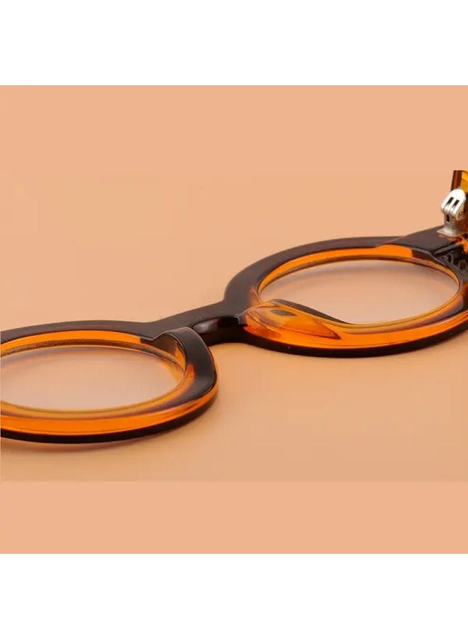 نظارات بني رجعية للجنسين بإطار كامل، نظارات عصرية للرجال والنساء - Image 3
