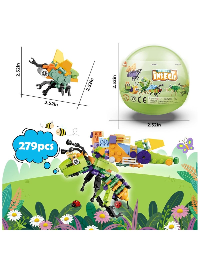 12-Pack Mini Insect Building Blocks Set, Fun Animal Toys for Kids, Perfect for Party Favors, Goodie Bag Fillers, Birthday Gifts, Stocking Stuffers, and Prizes for Boys and Girls. - Image 2
