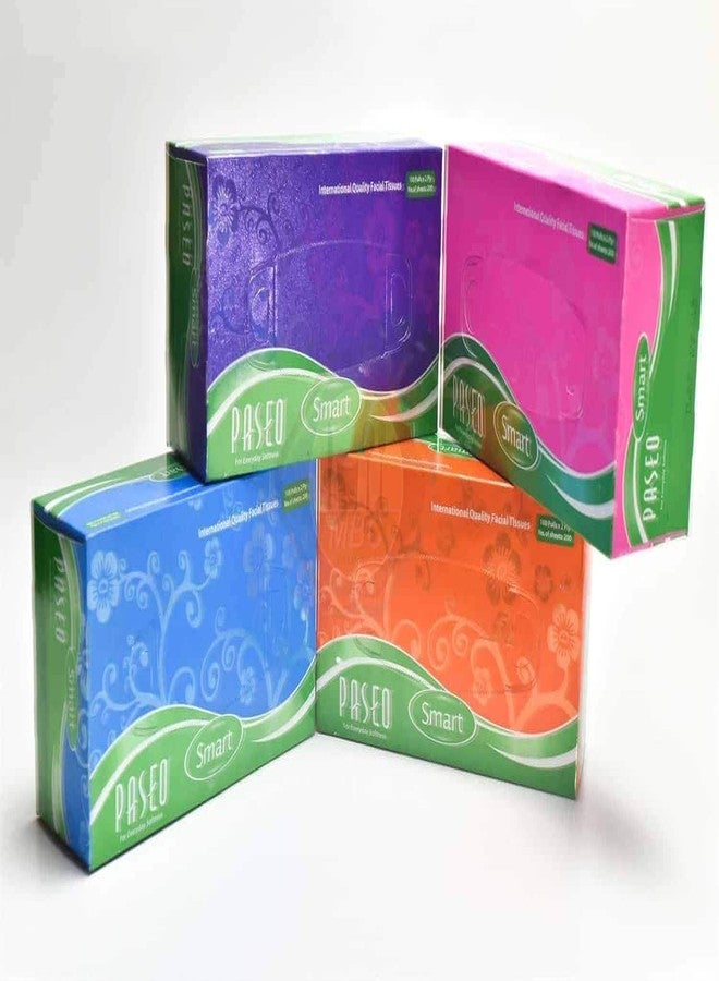 Paseo Smart for Everyday Softness Travel Pack Facial Tissues 100 Pulls 2 ply 200Sheets (Pack of 8) - Image 3