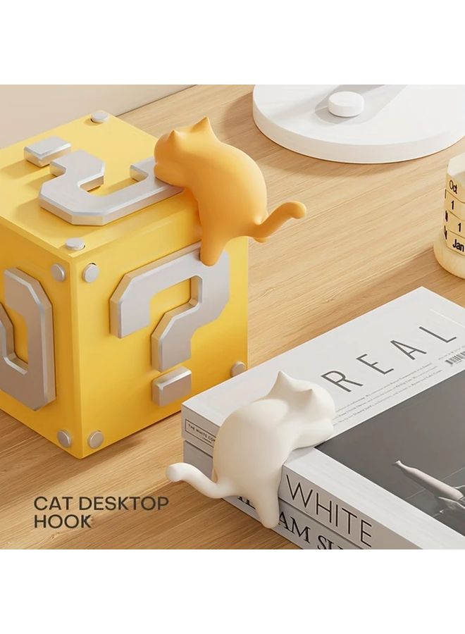 Cat Hook Yellow No Drill No Trace Multifunctional Table Side Hanger For School Desk - Image 5